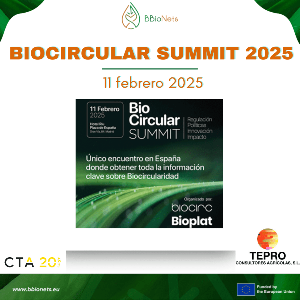 imagen destacada del post TEPRO y CTA presentarán el proyecto BBioNets en el Biocircular Summit 2025 en Madrid